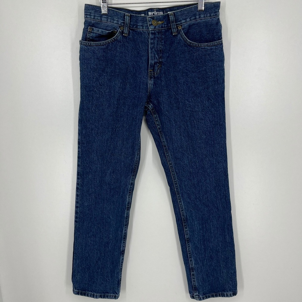Urban Pipeline Mens Regular Fit Dark Wash Denim Jeans 30x30 Blue 100% Cotton tg